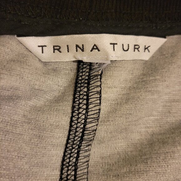 Trina‎ Turk M/L Black Gray Mosaic Print Sweatshirt Dress - Picture 3 of 6